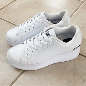 Womens Fila Platform Sneakers White Size 8.5